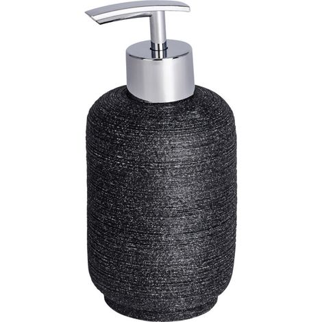 Distributeur de savon liquide, Goa Neo, capacité 300ml, polyrésine, Ø 7,5x16 cm, anthracite (1/5)