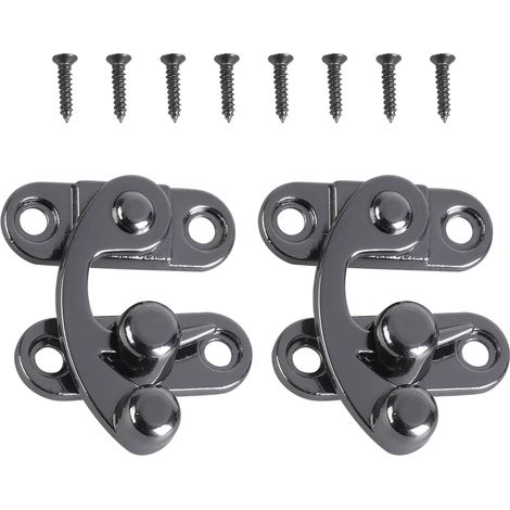 Fermoirs en métal noir pour valises, nichoirs, boîtes à bijoux (1/4)