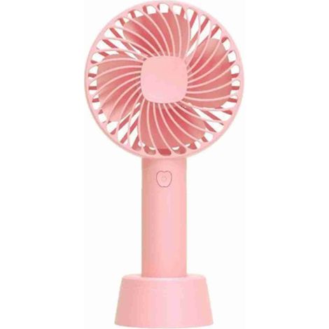 Mini ventilateur portable rechargeable USB, 3 vitesses de vent réglables, poignée ergonomique, idéal pour les voyages (1/5)