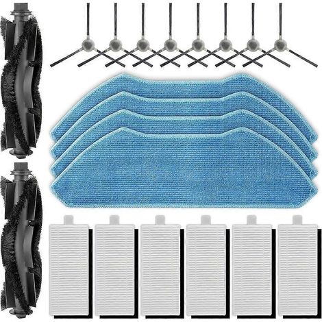Ersatzteile für den Lefant M1 Saugroboter: 2 rotierende Bürsten, 8 Seitenbürsten, 6 HEPA-Filter, 4 Reinigungstücher