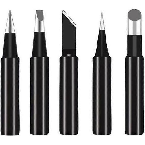 Kit de 5 têtes de soudage en cuivre pur (I+B+K+2.4D+3C) pour fer à souder, 900 m, avec foret intégré en cuivre nu.