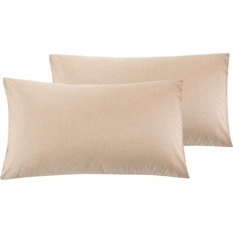 Taie Oreiller 50x70 Coton - Chameau Beige (1/5)