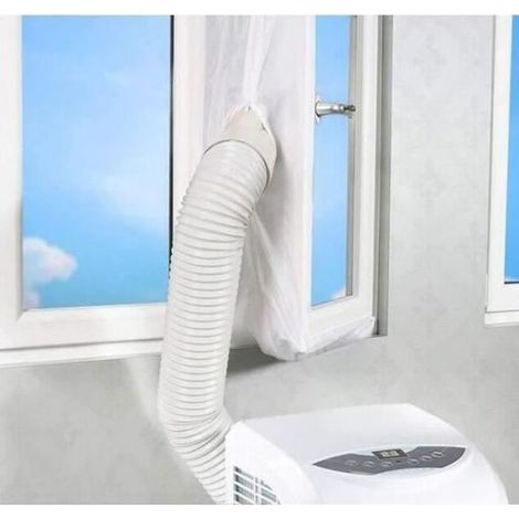 5.6M Joint de Fenêtre Kit De Calfeutrage Pour Climatiseurs Mobiles et Sèche-linge Voile de Vitre Blanc (1/3)