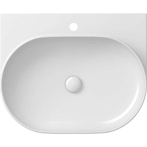 Ravak Yard - Lavabo 61x50 cm, sin rebosadero, agujero para grifo, blanco XJX01260002 (1/5)
