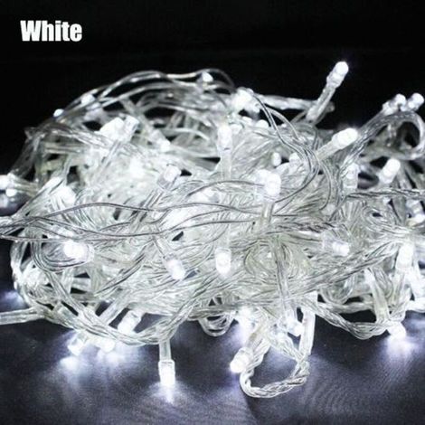 30m 300 LED Christmas lights for weddings, parties - indoor and outdoor white decor.