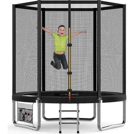 Orion91oficial® - outdoor trampoline for children ø 183 cm  trampolines for kids with shoe mesh  ladder  security network  load capacity 50-150 kg - spaziorion91 (1/5)