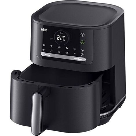 Braun HF5050 MultiFry 5 Friggitrice ad aria 6 L 2000 W 15 programmi automatici Display touch screen LED colore Nero