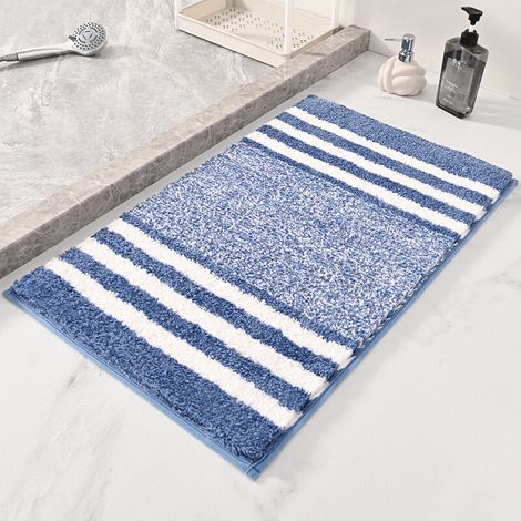 Alfombrilla de baño suave antideslizante de 40 x 60 cm, alfombrilla de baño antideslizante de microfibra, absorbente de agua, lavable y gruesa para la ducha. (1/5)