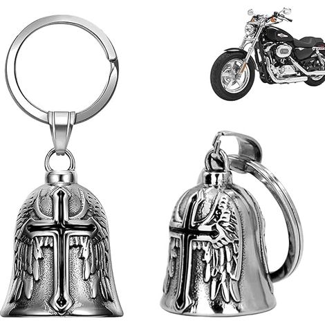Zweiteilige Fahrradklingel, ölige Guardian Bell Motorradklingel, Motorradklingel mit Aufhängering, für Friedenssegen