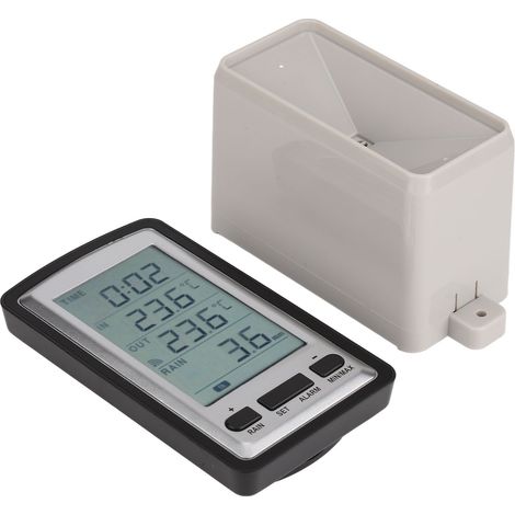 Pluviomètre numérique sans fil domestique avec transmission RCC et enregistreur de température pour une utilisation intérieure et extérieure. (1/5)