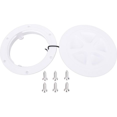 Trappe d'écoute ronde détachable ABS Blanc 10cm pour Bateau Kayak Yacht - Couvercle de pont résistant aux intempéries et chocs (1/5)