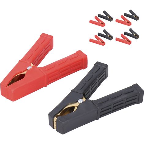 Lot de 10 pinces crocodiles pour câbles de batterie, charge 100 A, en cuivre pur, accessoire pour véhicules (1/5)