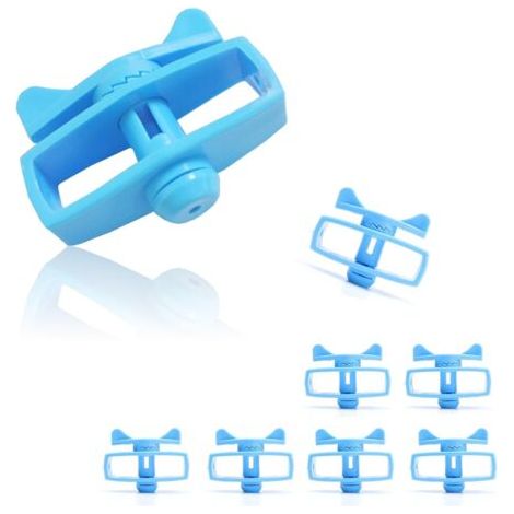Tendeur Grillage 8 Pièces, Poignée Pivotante Tendeur Fil a Linge Plastique Technique, Tendeur de Câble Métallique Bleu, Tendeur Clôture Treillis Métallique, pour Tendre Cordes Linge (1/5)