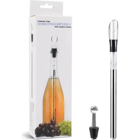 Bec verseur en acier inoxydable pour bouteilles de vin, d'huile d'olive, de vinaigre et autres liquides, avec aérateur.-AquaForge (1/3)