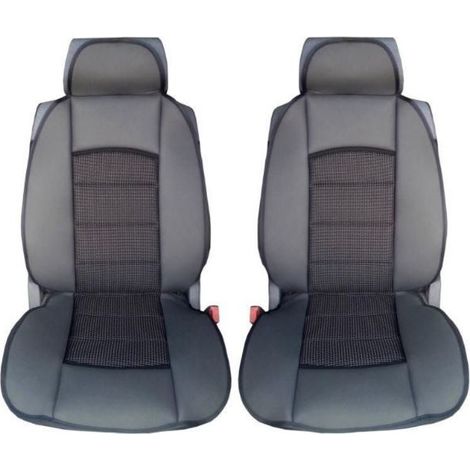 1 + 1 Universelle Bezüge, Polsterung für Vordersitze, Massagegerät, hochwertiges Textilmaterial, Schwarz FLZ.TAP112
