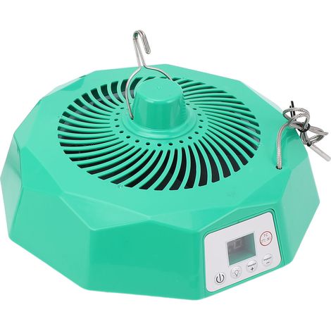 Lampe chauffante ventilée pour poules avec télécommande, contrôle intelligent de la température, lampe chauffante pour animaux de compagnie pour poules pondeuses, prise UE 220 V (1/5)