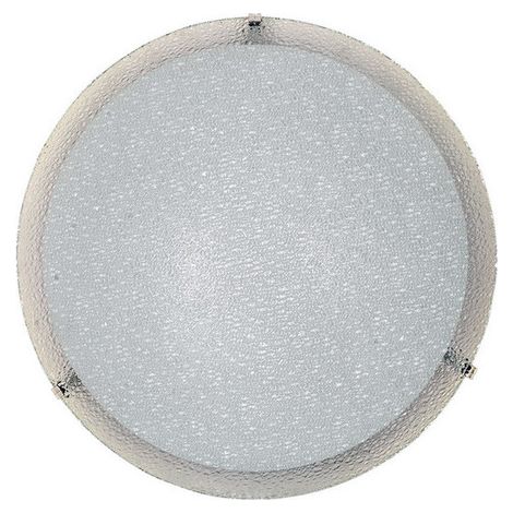 PLAFONIERA GAIA D 30 CM 1 LUCE E27 B/CO GRANIGLIA- 4,0 pz