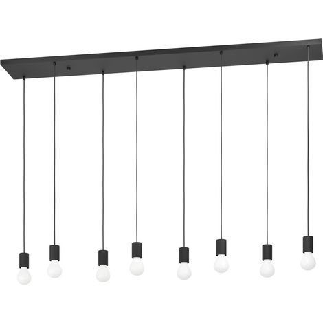 Pendentif à 8 lumières Nogalte Noir - 31238