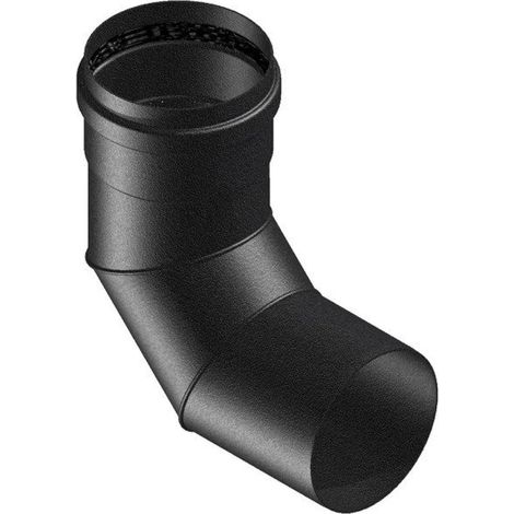 CURVA 90  ° SMALTATA NERO OPACO PER STUFE A PELLET -  EE ¸80  - COV