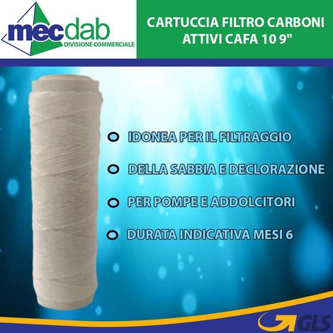 Cartuccia Ai Carboni Attivi Per Filtri Acqua H25 Cm. (1/2)