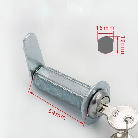 54 mm extra langes Nockenschloss mit Schlüssel, wetterfestes Schloss (1/4)