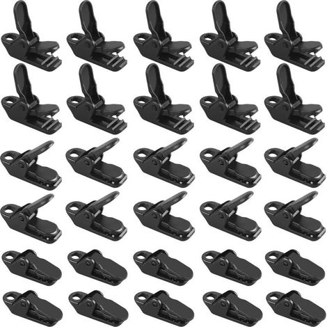 100 clips pour bâche, tente, voile d'ombrage, fixation, auvent, pour activités de plein air, 3,2 x 1 x 1,3 cm (1/4)