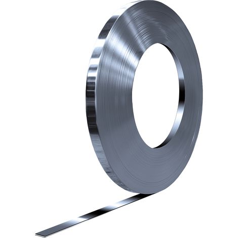 GOEBEL - 1 x Bande Feran (Alu plaqué) 15x0,2 mm - Couronne de 100m pour fixation et serrage d'isolants (1/3)