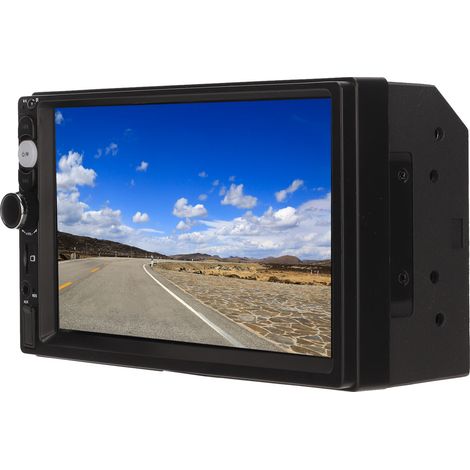 Lecteur multimédia de voiture 7 pouces avec CarPlay intégré, Mirror Link, lecteur de téléphone portable et récepteur radio 12-24 V (1/5)