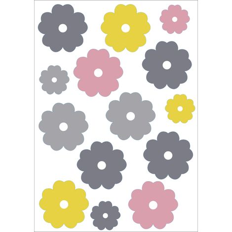 Sticker Vitre Fleurs 21x29,7cm - Décoration Vitres Électrostatique Stylisée (1/2)