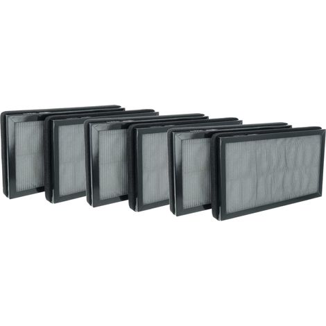 vhbw 6x Aktivkohlefilter Ersatz für Kärcher 2.863-056.0 für Luftreiniger - H13 Luftfilter Schwarz