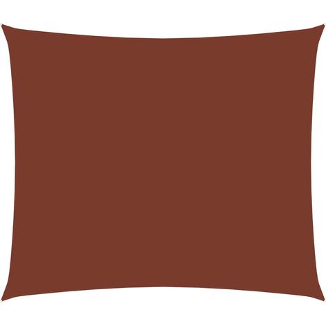 Voile de parasol Tissu Oxford rectangulaire 3,5x5 m Terre cuite (1/5)