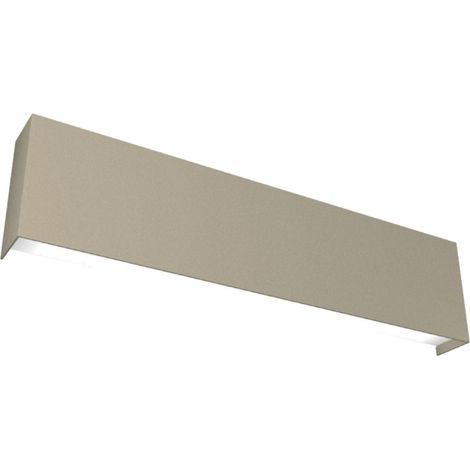 Applique Moderna Rettangolare Wally Metallo Sabbia 1 Luce 2G11 49Cm (1/5)
