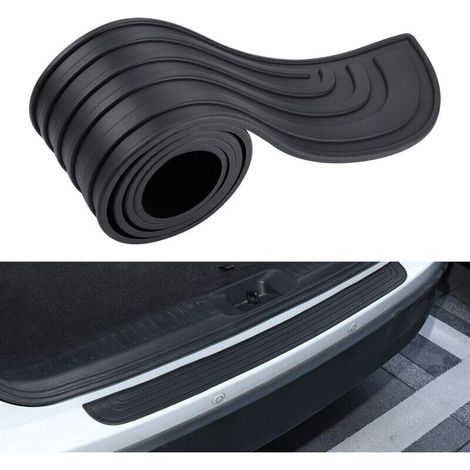 Protezione autoadesiva in gomma per paraurti auto – 90 cm × 7 cm, striscia antigraffio per soglia del bagagliaio, 1 pezzo