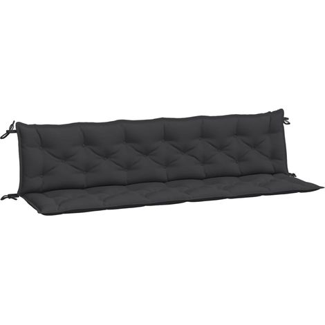 Maison Exclusive - Gartenbank-Auflagen 2 Stk. Schwarz 200x50x7 cm