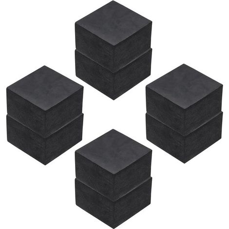 alfombrillas antivibración de goma dura para lavadora，almohadilla cuadrada de 50 mm para aislamiento de vibraciones，30 mm de grosor (1/2)