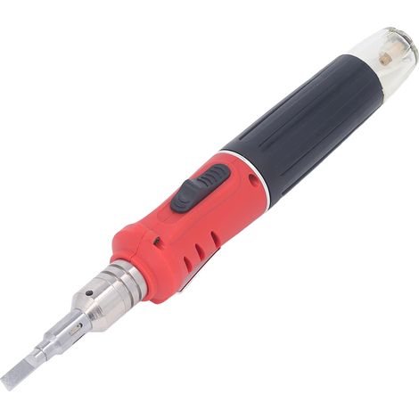 Kit de fer à souder à gaz 10 en 1, température maximale 1300℃, fer à souder à gaz portable à allumage électronique avec 5 embouts pour la maintenance électrique et le bricolage. (1/5)
