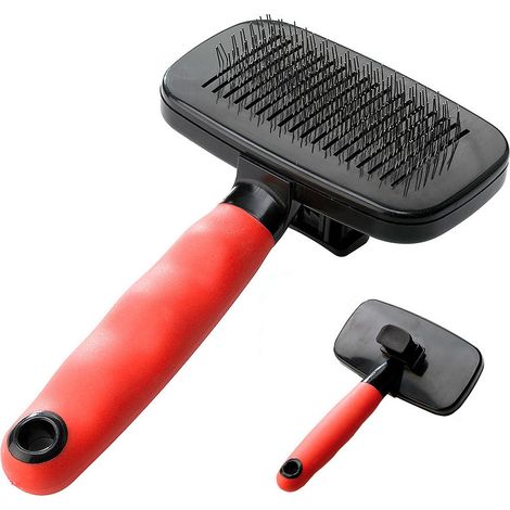 Ferplast GRO 5955 Brosse avec carde pour chiens aux poils moyens et longs. Variante GRO 5955 - Misure: 16.3 x 9.7 x h 5.6 cm - (1/2)