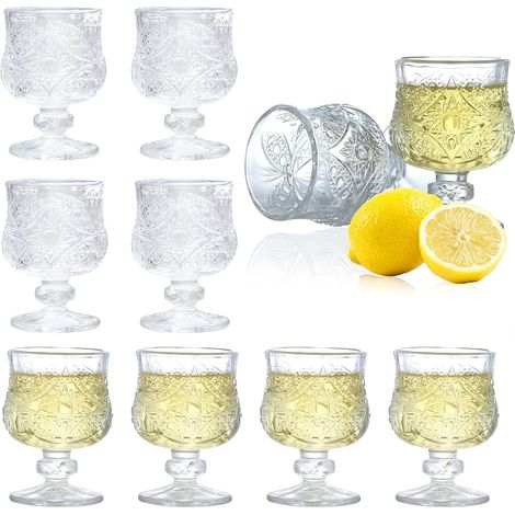 Lot de 8 verres à liqueur avec tige/tequila/sherry 50 ml (1/5)