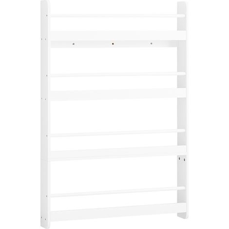 SoBuy Kinderregal mit 4 Fächern Weiß 80x12x118cm Funktional KMB08-II-W