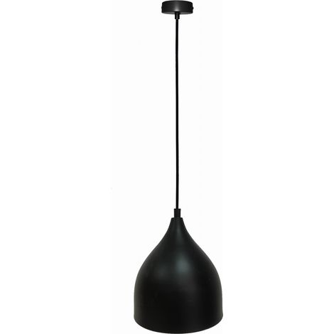 Suspension métal Candellux Ystad noire 1xE27 H90cm (1/2)