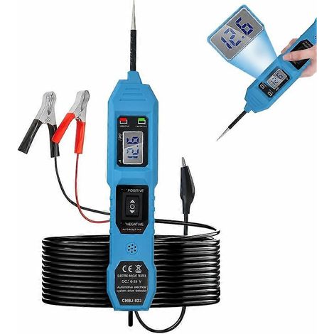Testeur de circuit intelligent pour voiture avec affichage de tension LED, testeur de fusibles et de tension électriques automobiles 6V-24V CC (1/5)