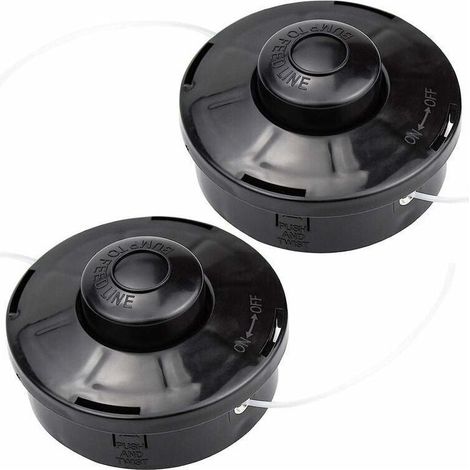 Lot de 2 Tête de débroussailleuse Universelle Nylon Bobine de Rechange de Tondeuse Débroussailleuse Tête De Coupe M10 X 1,25 pour Débroussailleuse Thermique à Essence - (1/4)