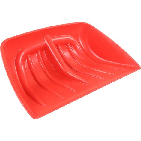 Schneeschaufel aus PP-Kunststoff mit Schaufelblatt für Kies, Erde, Laub, Garten, Bauarbeiten, sauber, rot (1/5)