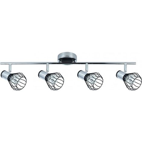 FAB 142294009  Regleta Mateo 4xe14 Cromo/negro 15x69,5x8,5 Cm (1/3)