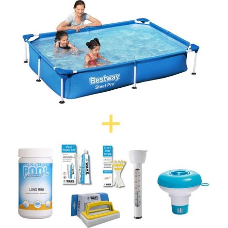 Bestway Bestway Steel Pro Rectangulaire - 221x150x43 cm - 7-pièces S22290