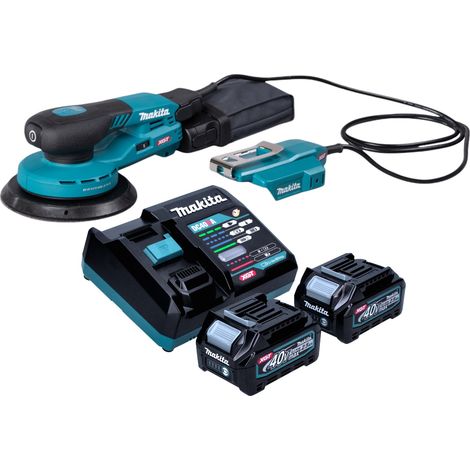 Lijadora excéntrica a batería Makita BO 004 CGD201 40 V máx. 150 mm 3,0 mm de carrera sin escobillas + 2 baterías de 2,5 Ah + cargador (1/5)