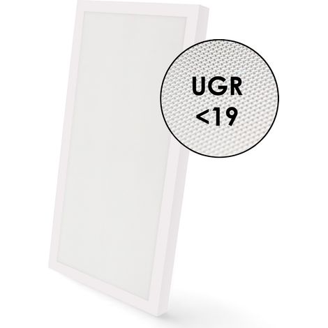 M Ledme - Plafoniera superficie pannello LED 60 x 30 cm 24 W, con selettore di colore bianco caldo, neutro o freddo (CCT), 2400 lumen, luci LED per cucina o stanza, driver incluso. (1/5)