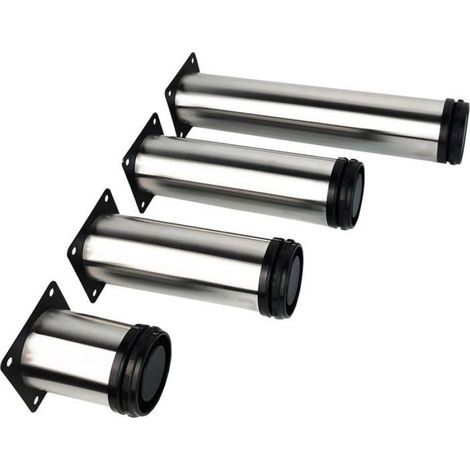 4 x 80 mm Pieds de Meubles de Cuisine Hauteur Réglable pour Tables Chaises et Meubles de Bricolage (1/5)