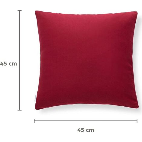 Housse Coussin 45x45 Microfibre Premium Lot de 1 Taie d'oreiller pour Coussins Canapé/Lit Tissu Super Doux Resistant et Lavable Hypoallergénique Anti-Acariens avec Fermeture éclair Invisible (1/3)