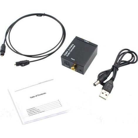 Adattatore audio da coassiale ottico Toslink a stereo analogico da 3,5 mm (1/4)